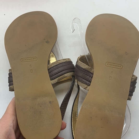 Coach Sammy Brown Logo Thong Sandal Sz 8M. FFT0535B - Picture 9 of 10